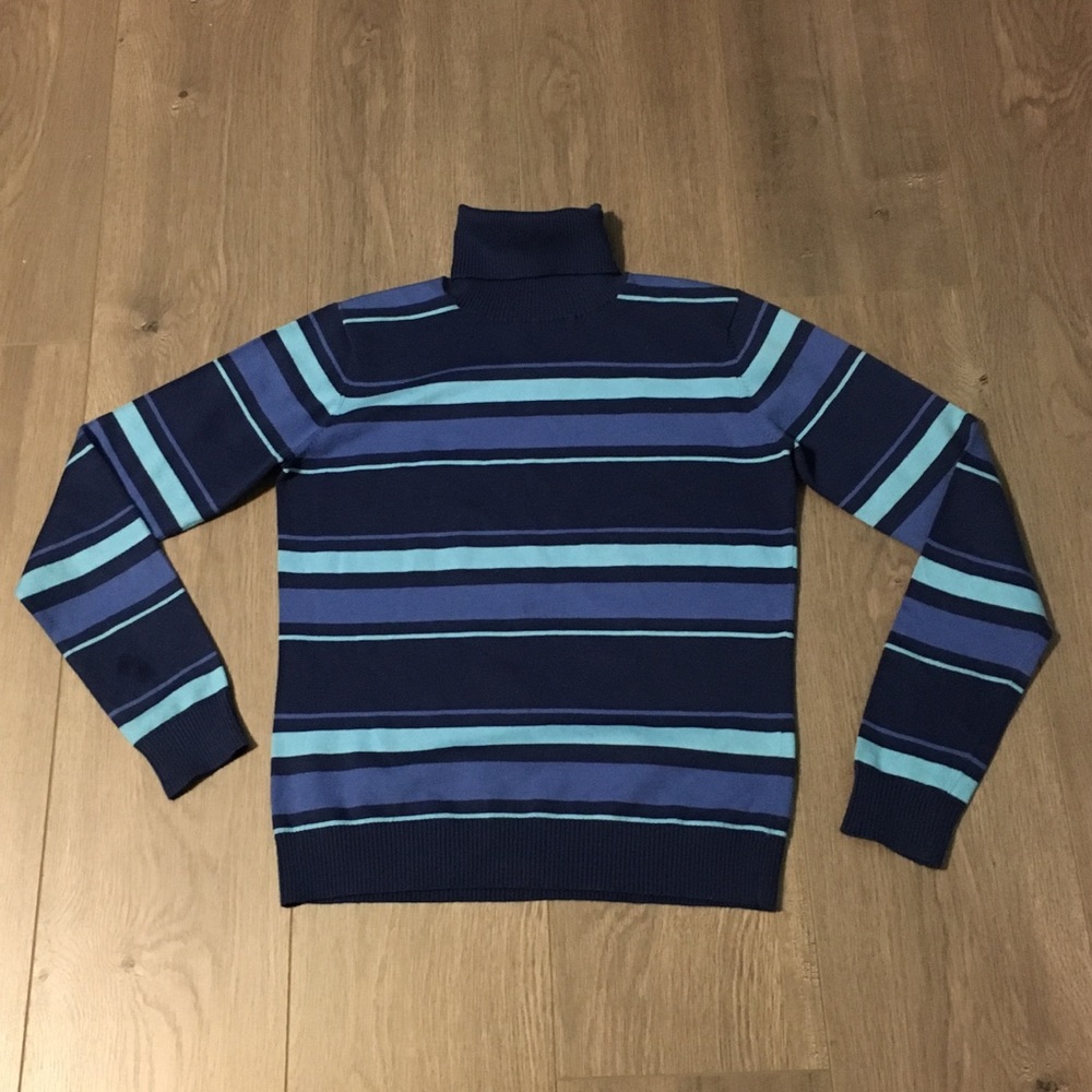 Lilly Pulitzer Nora Bright Navy Turtleneck Stripe S Vintage